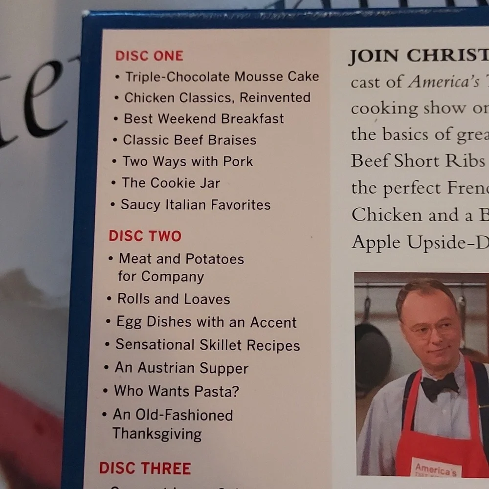 Americas Test Kitchen Season 10 DVD set Of 4 Plus Bonus Cookbooks